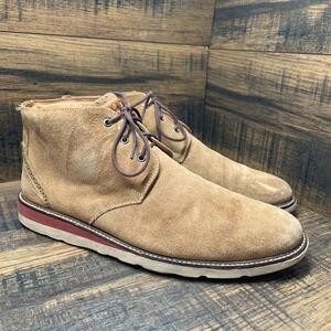 Martin Dingman Boots Mens 8.5 Suede Chukka Tan Lace Up 300527M
